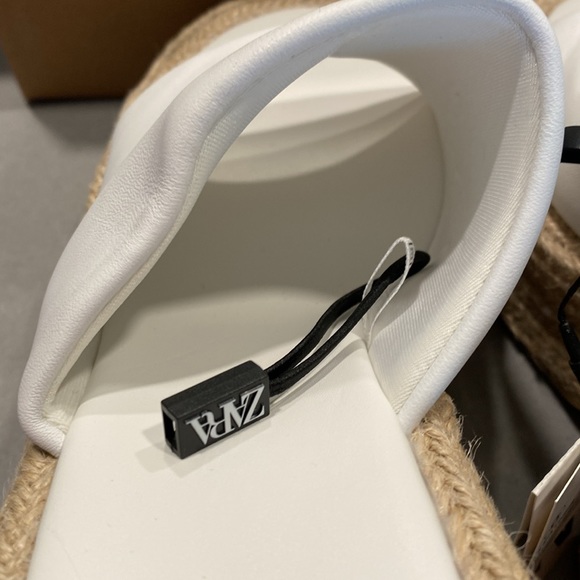 Zara Genuine Soft Leather Platform Sandal Heel Mule NWT Bloggers Free People 39 - Picture 11 of 16